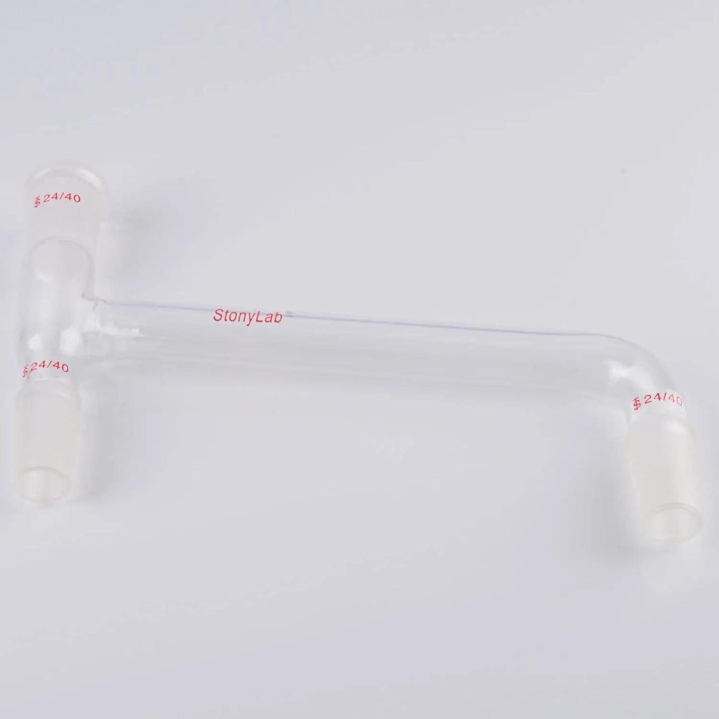 Glass Distilling Adapter, 75 Degree Bent Adapter Adapters - Distilling