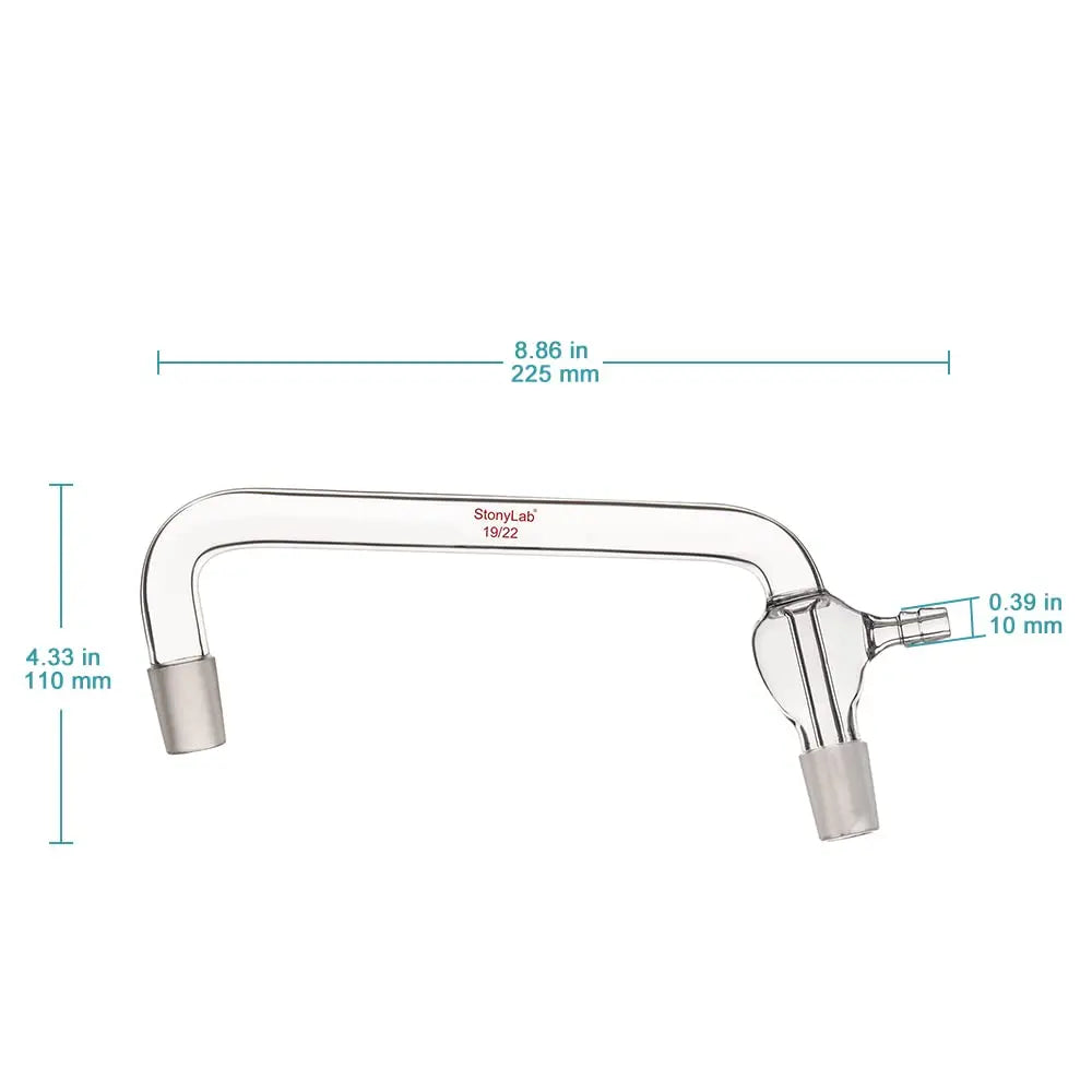 Glass Distilling Adapter 75 Degree and 105 Degree Bent - StonyLab