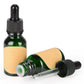 Glass Dropper Bottle with Inner Plug and Label (15 ml, Green)