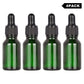 Glass Dropper Bottle with Inner Plug and Label (15 ml, Green) Bottles - Dropper Bottles 4-Pack
