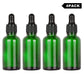 Glass Dropper Bottle with Inner Plug and Label (30 ml, Green) Bottles - Dropper Bottles 4-Pack