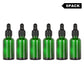 Glass Dropper Bottle with Inner Plug and Label (30 ml, Green) Bottles - Dropper Bottles 6-Pack