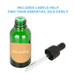 Glass Dropper Bottle with Inner Plug and Label (30 ml, Green) - StonyLab Bottles - Dropper Bottles 
