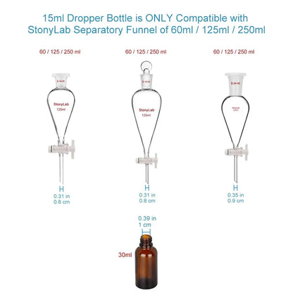 Glass Dropper Bottle, 30 ml Bottles - Dropper Bottles