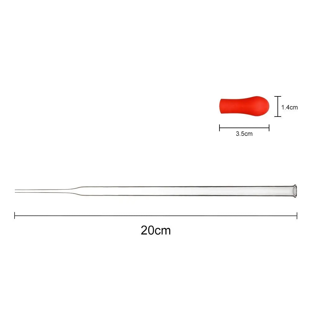 Close-up view showing the precise design and material of StonyLab Glass Dropper Pipettes Set