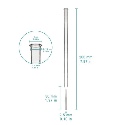 Glass Dropper Pipettes, Non-Graduated, 1ml-3ml, 100 Pack Droppers-Glass