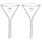 Glass Filtering Funnel, 2 Pack - StonyLab Funnels - Glass/Powder/Weighing/Equalizing 75-mm