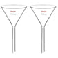 Glass Filtering Funnel, 2 Pack - StonyLab Funnels - Glass/Powder/Weighing/Equalizing 50-mm