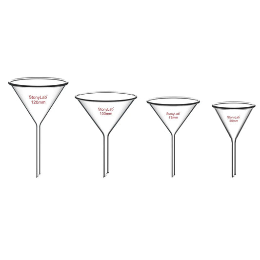 Glass Funnel Set, 4pcs Mixed Sizes Pack Funnels-Filter Funnels
