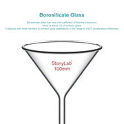Glass Funnel Set, 4pcs Mixed Sizes Pack Funnels-Filter Funnels