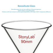 StonyLab Glass Funnel heavy duty chemical processing configuration