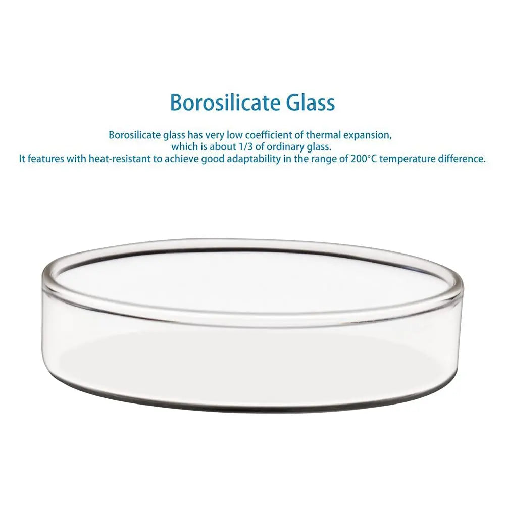 Glass Petri Dish with Clear Lid, 1 Pack Petri Dishes