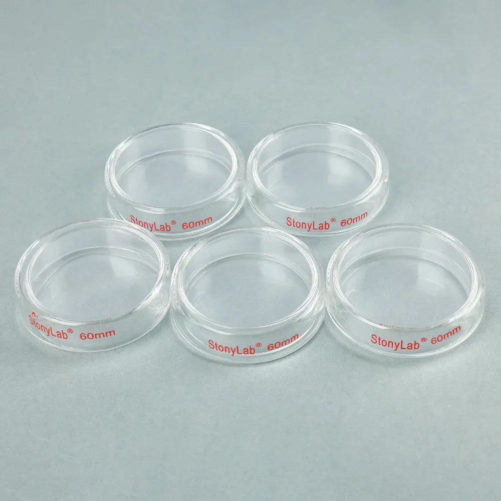 Glass Petri Dish, 5 pack Petri Dishes