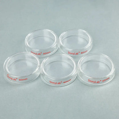 Glass Petri Dish, 5 pack Petri Dishes