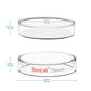 1pk Glass Cell Culture Dishes Petri Dishes with Clear Lid for Laboratory