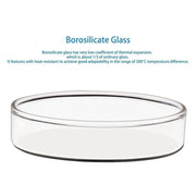 StonyLab Glass Petri Dishes with Clear Lid heavy duty chemical processing configuration