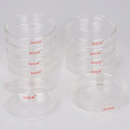 Glass Petri Dishes with Clear Lid, 10 Pack Petri Dishes
