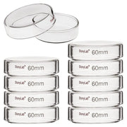 Comprehensive product view and setup components for StonyLab Glass Petri Dishes with Clear Lid