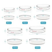 Close-up view showing the precise design and material of StonyLab Glass Petri Dishes with Clear Lid