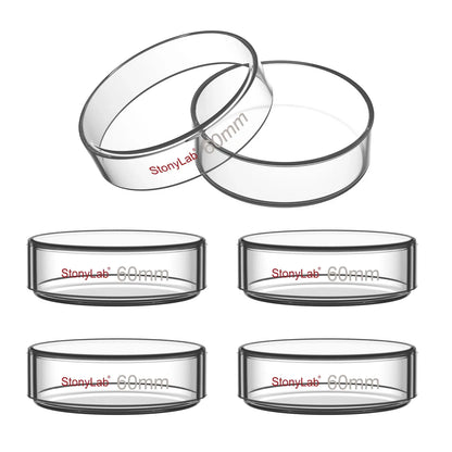 Glass Petri Dishes with Clear Lid, 60-120 mm Cell Culture-Dish