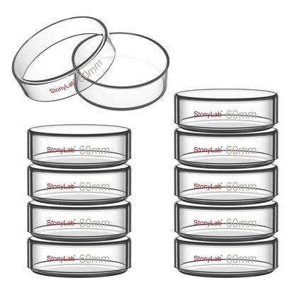 Glass Petri Dishes with Clear Lid, 60-120 mm Cell Culture-Dish