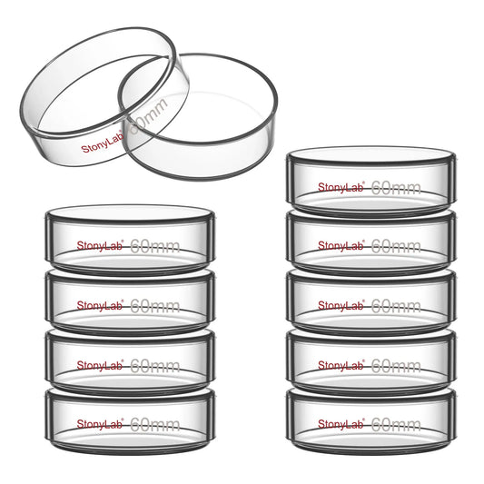 Glass Petri Dishes with Clear Lid, 60-120 mm Cell Culture-Dish