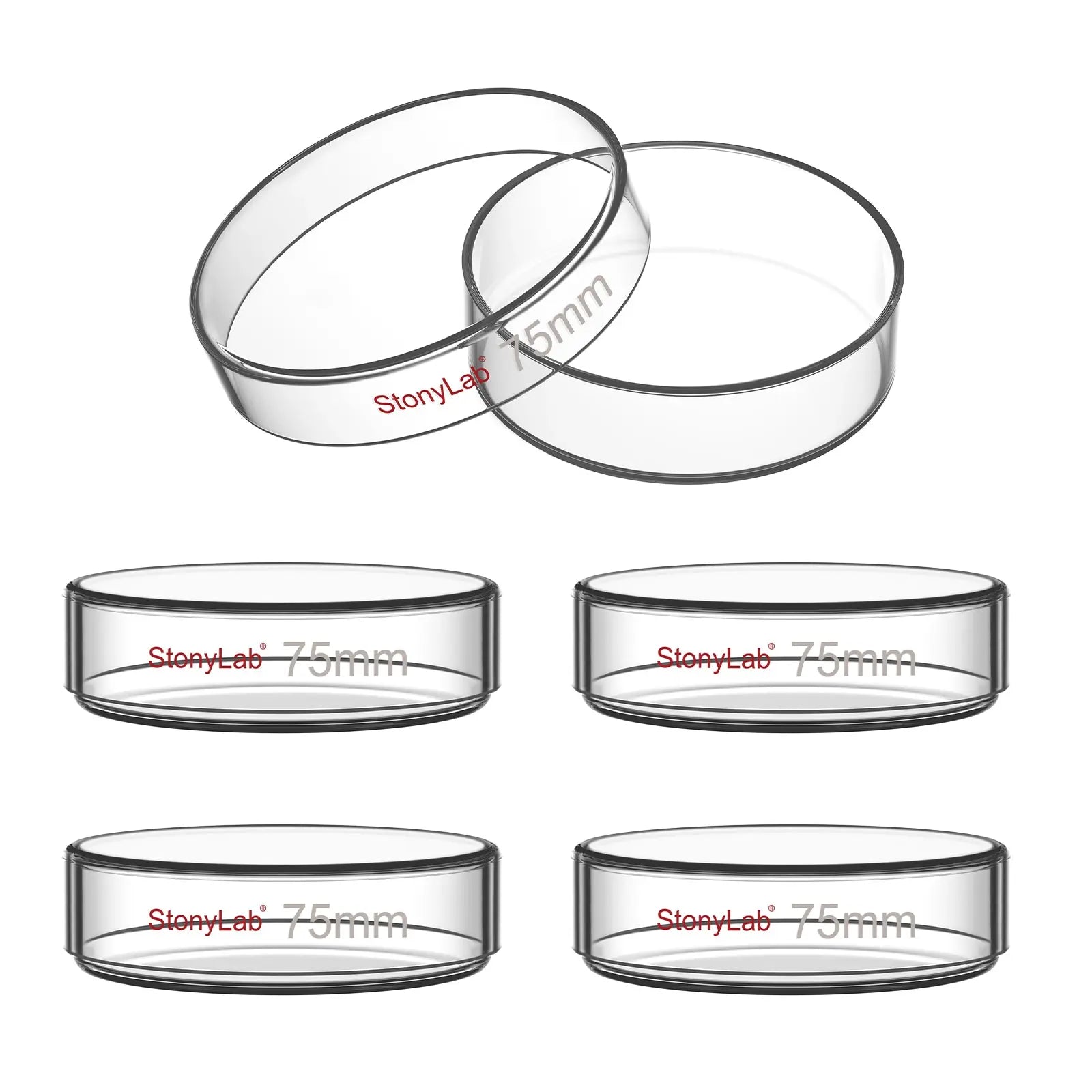 Glass Petri Dishes with Clear Lid, 60-120 mm Cell Culture-Dish