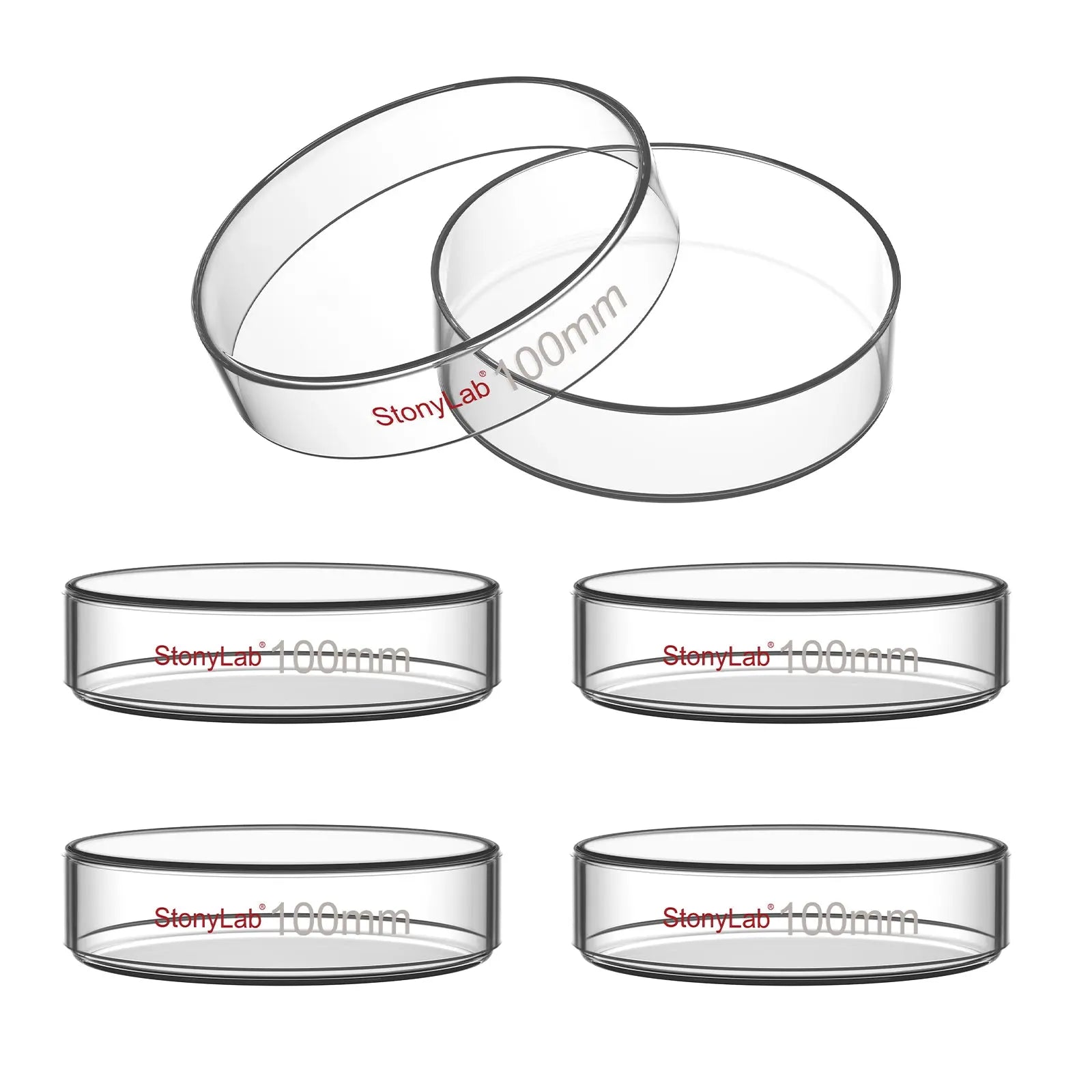 Glass Petri Dishes with Clear Lid, 60-120 mm Cell Culture-Dish