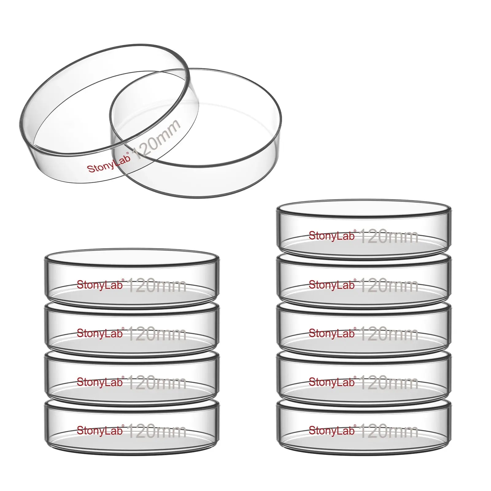 Glass Petri Dishes with Clear Lid, 60-120 mm Cell Culture-Dish