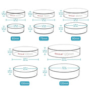Glass Petri Dishes with Clear Lid, 60-120 mm Cell Culture-Dish