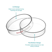 Glass Petri Dishes with Clear Lid, 60-120 mm Cell Culture-Dish