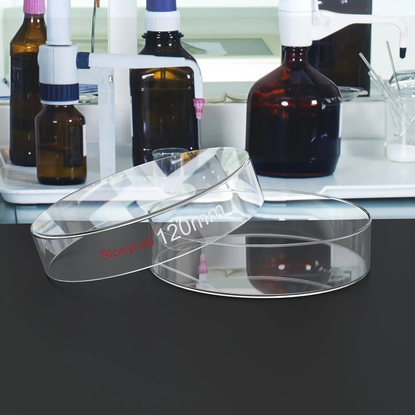 Glass Petri Dishes with Clear Lid, 60-120 mm Cell Culture-Dish