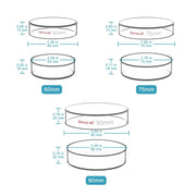 Glass Petri Dishes with Clear Lid, 60-120 mm Cell Culture-Dish