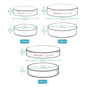Glass Petri Dishes with Clear Lid, 60-120 mm Cell Culture-Dish