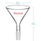 Glass Short Stem Powder Funnel with 100 mm Top Outer Dimension Funnels - Glass/Powder/Weighing/Equalizing