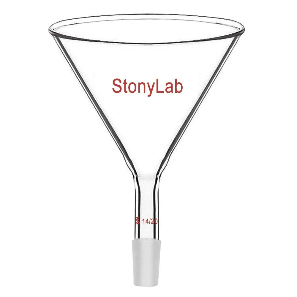 Glass Short Stem Powder Funnel with 100 mm Top Outer Dimension - StonyLab Funnels - Glass/Powder/Weighing/Equalizing 14-20