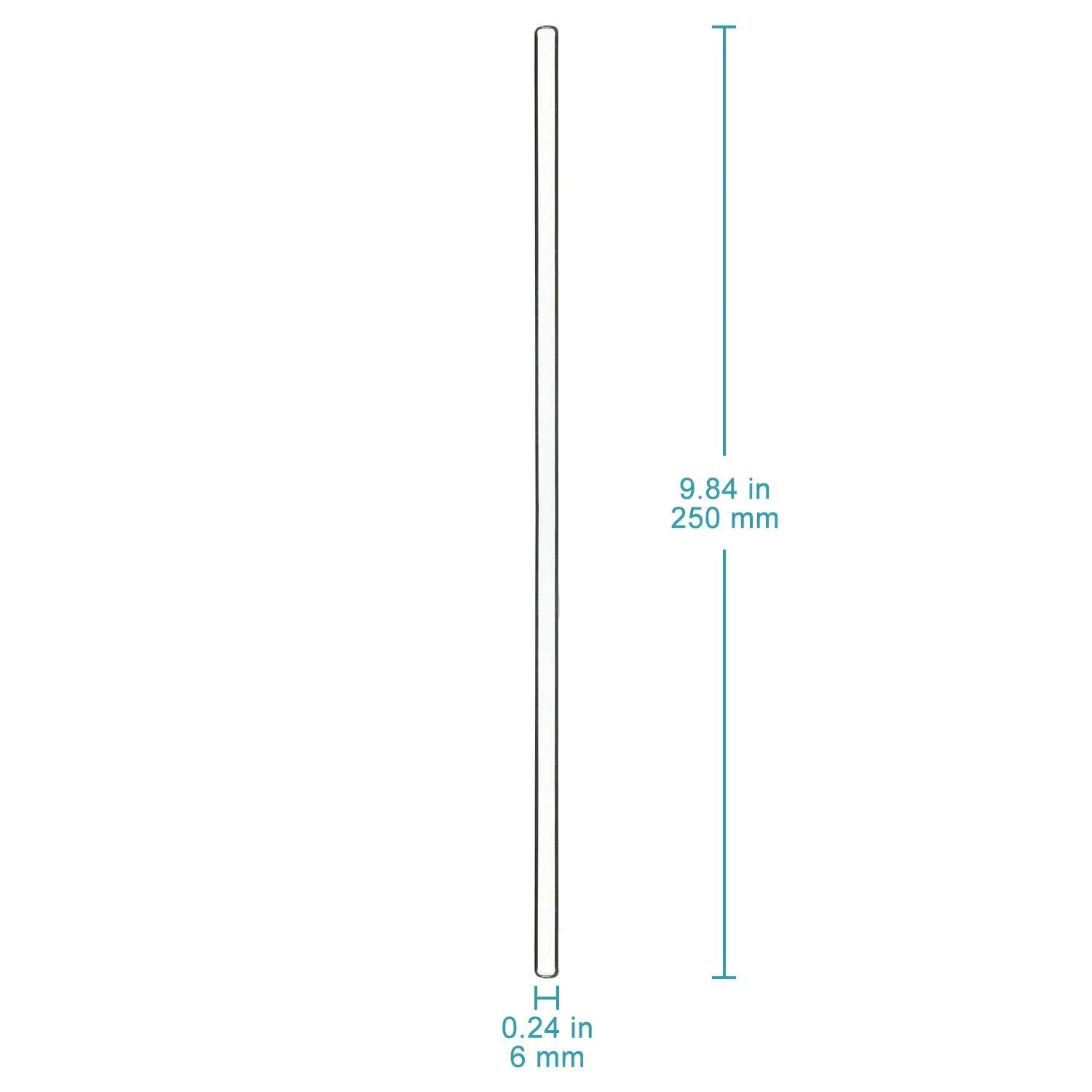 Close-up view showing the precise design and material of StonyLab Glass Stirring Rods (8-Pack)