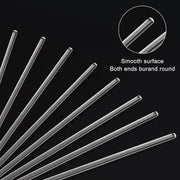 Alternative angle showing underlying build quality of StonyLab Glass Stirring Rods (8-Pack)
