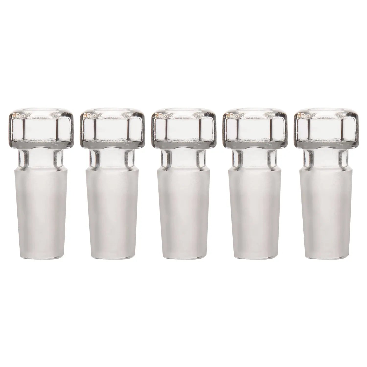 Glass Stoppers, Hex-Head, Hollow Stoppers-Glass 14/20 / 5-Pack