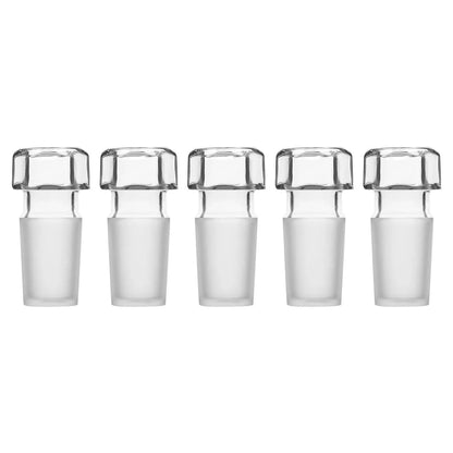 Glass Stoppers, Hex-Head, Hollow Stoppers-Glass 19/22 / 5-Pack