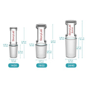 Close-up view showing the precise design and material of StonyLab Glass Stopper