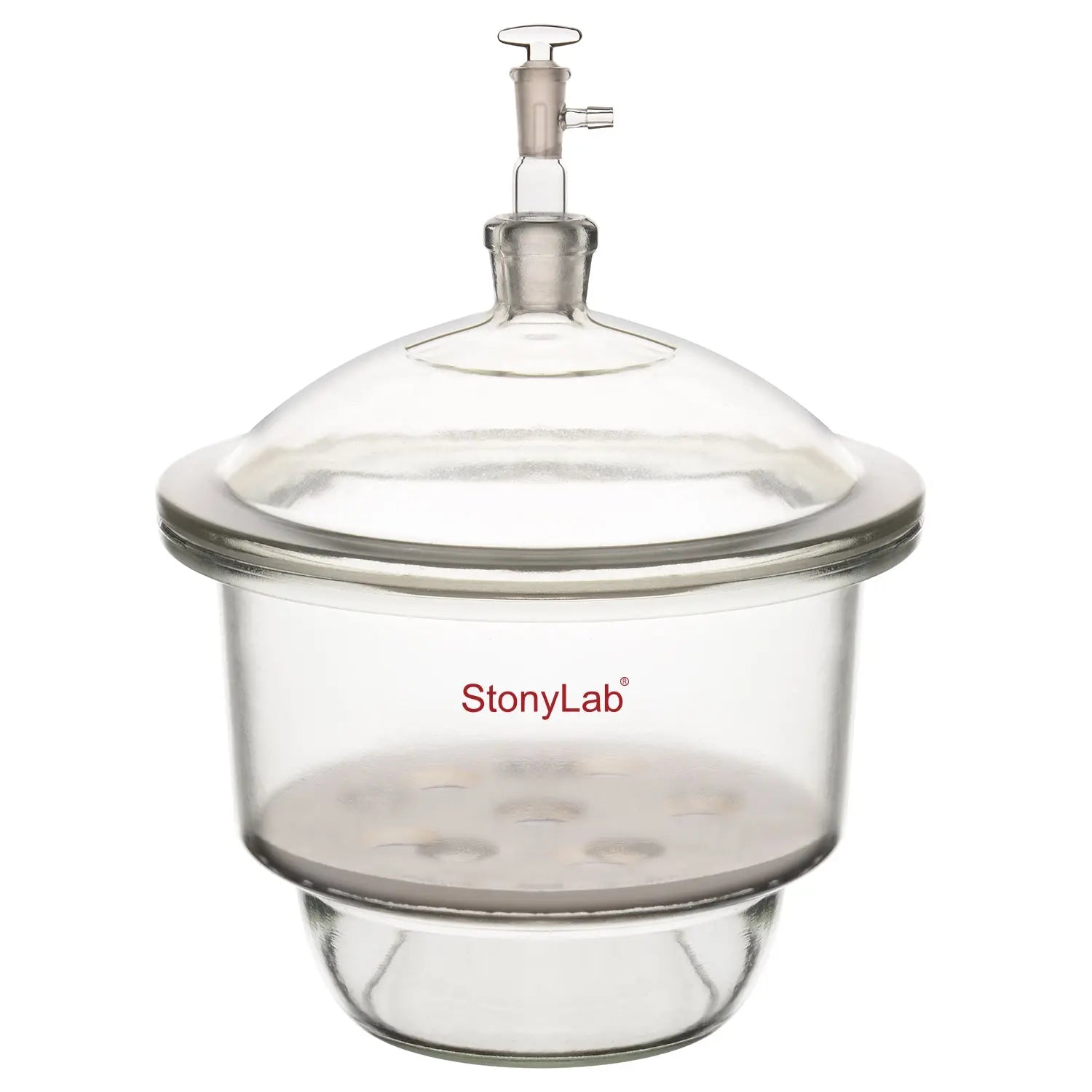 Comprehensive product view and setup components for StonyLab Glass Vacuum Desiccator