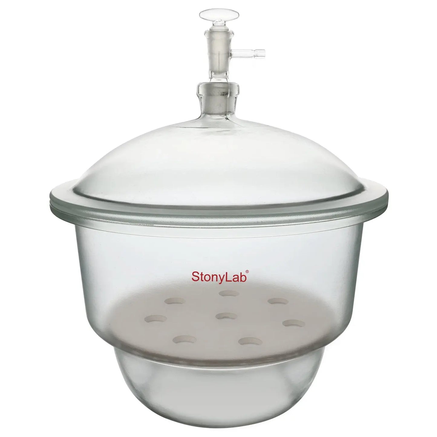 Glass Vacuum Desiccator with Glass Vacuum Valve Desiccators-Vacuum 300mm (11.8 Inch)