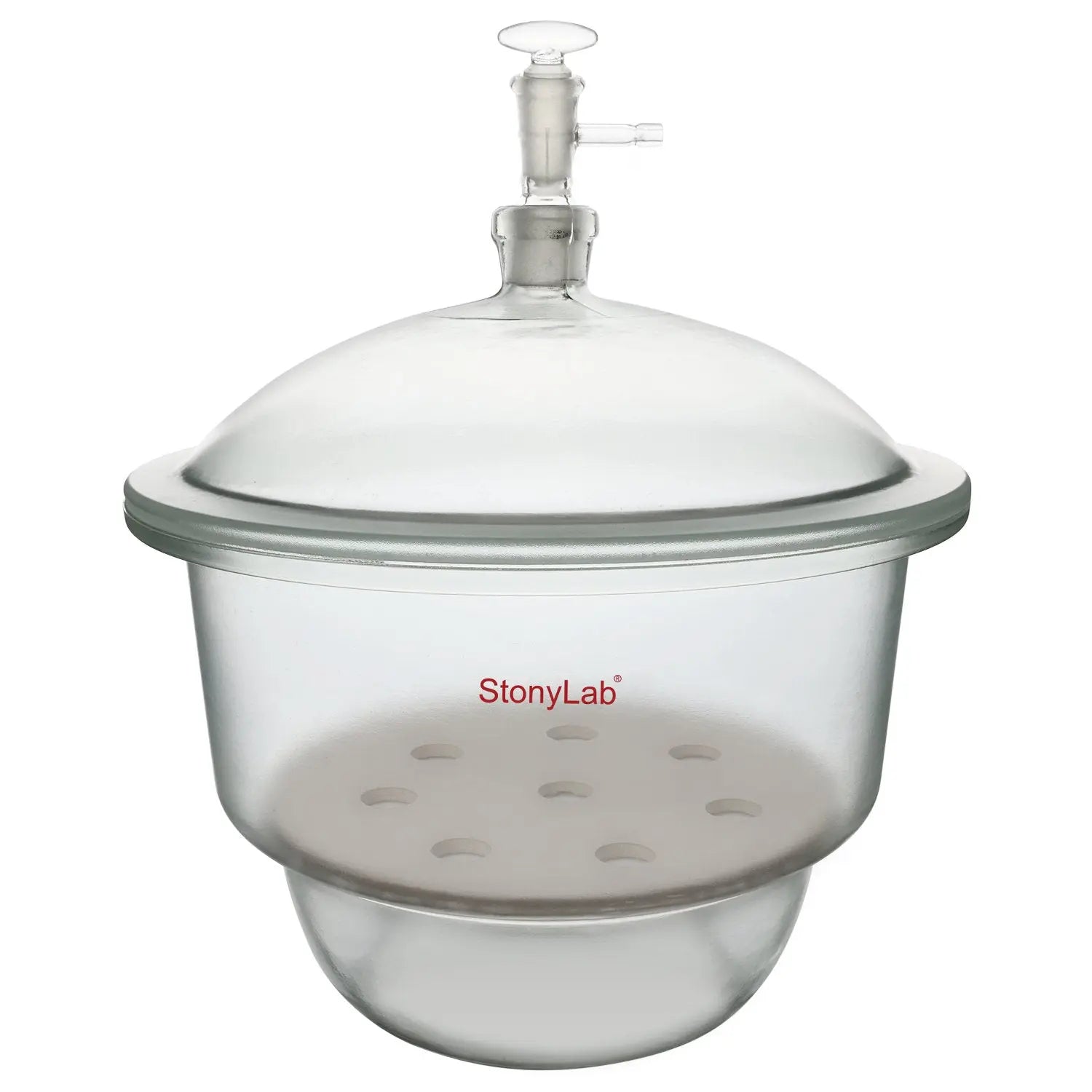 Glass Vacuum Desiccator with Glass Vacuum Valve Desiccators-Vacuum 300mm (11.8 Inch)