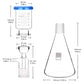 Glass Vacuum Filtration Assembly Filter Kit with 300 ml Graduated Funnel Distillation & Extraction Kits 1000-ml