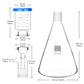 Glass Vacuum Filtration Assembly Filter Kit with 300 ml Graduated Funnel Distillation & Extraction Kits 2000-ml