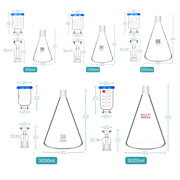 Close-up view showing the precise design and material of StonyLab Glass Vacuum Filtration Assembly Filter Kit