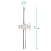 Close-up view showing the precise design and material of StonyLab Glass Vacuum Flow Control Adapter