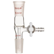 StonyLab Glass Vacuum Flow Control Adapter with Side PTFE Stopcock for professional laboratory applications