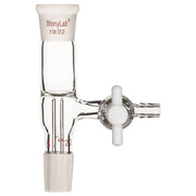 Comprehensive product view and setup components for StonyLab Glass Vacuum Flow Control Adapter with Side PTFE Stopcock